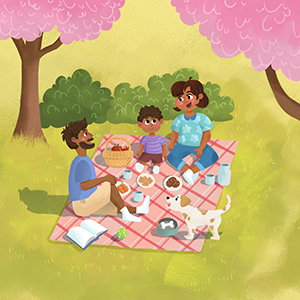 small family picnic