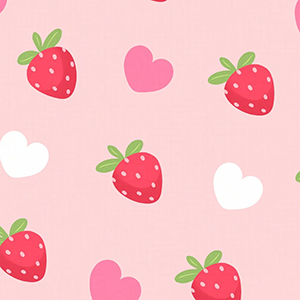 strawberry heart pattern